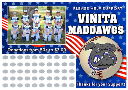 Custom Fundraising Scratch Off Cards